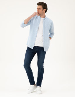 Mavi Regular Fit %100 Keten G_mlek