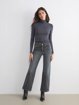 Wideleg Kad?n Jean Pantolon