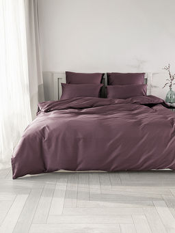 Пододеяльник сатин-страйп 145x210 пурпурный сатин - Denastia фото 7