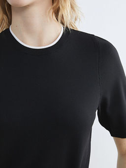 Bisiklet Yaka Kad?n Triko Kazak