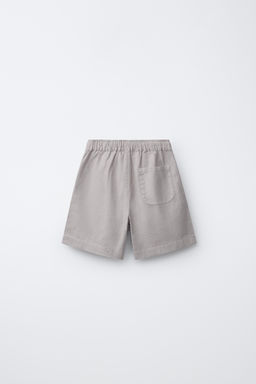 BERMUDA CON LINO Y ALGOD?N / Piedra - Zara фото 2