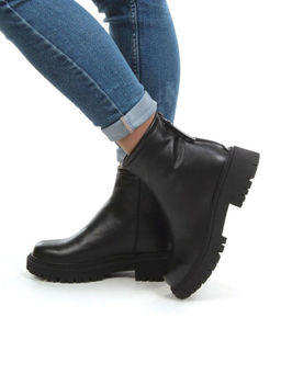 5270-1 BLACK Ботинки демисезонные женские (натуральная кожа, байка) - Алиса фото 2