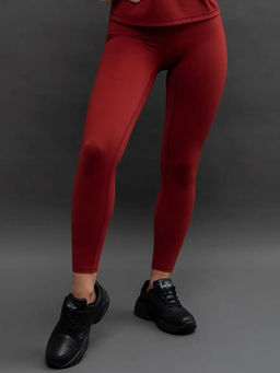 PELICAN, брюки (модель лосины) спортивные женские, Бордовый  фото 2