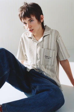 CAMISA PUNTO RAYAS / Verde