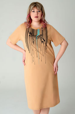 Арт. 4155 Туника женская 52-60 (5 шт) Цвет:бежевый