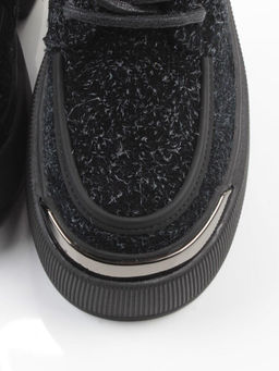 01-DMD-D256 BLACK Ботинки демисезонные женские (натуральная кожа, байка)