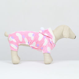 Комбинезон Любовь с капюшоном, размер M (ДС 30 см, ОГ 40 см, ОШ 30 см), розовый - Simaland фото 2