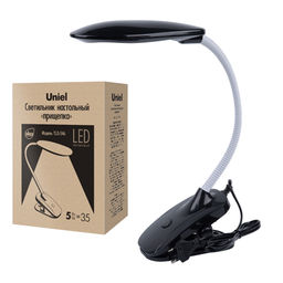 TLD-546 Black/LED/350Lm/4500K Светильник настольный прищепка, 5W. Механический выключатель. Черный. ТМ Uniel - Volpe фото 14