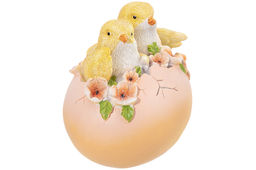 Фигурка декоративная 9,5*7,5*9,5 см "Цыплята и яйцо"