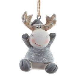 Фигурка декоративная подвесная "Олень", L4 W4 H5 см, 2в.