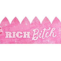 Цена за 10 шт. Корона каранавальная «Rich Bitch», картон, 64 х 10,1 см.