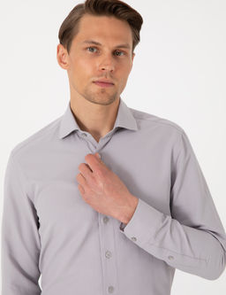 Gri Slim Fit Uzun Kollu Arm_rl_ G_mlek