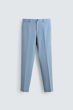PANTAL?N TRAJE CONFORT ESTRUCTURA / Celeste - Zara фото 5