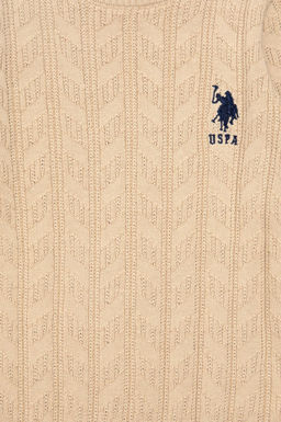 Базовый свитер песочного цвета для мальчика - U.s. polo assn фото 4