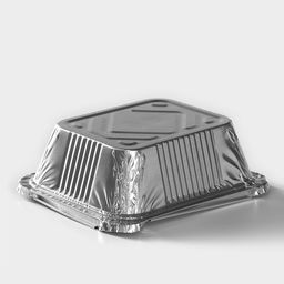 Цена за 2 шт. Формы для выпечки и запекания Доляна, набор 3 шт., 490 мл, 1512.44.4 см, фольга, серебристые  фото 4