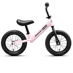 Беговел 12" Rocket R0043NEW-PK, колеса надувные, цвет розовый
