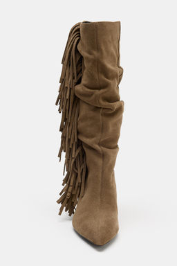 BOTA FLECOS SERRAJE / Tostado oscuro - Zara фото 6