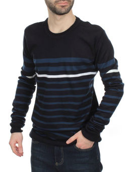637 DK. BLUE Джемпер мужской (70% акрил, 30% шерсть) - Fashion фото 3