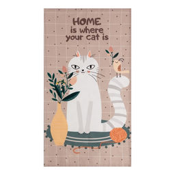 Полотенце Этель Белая кошечка 40х73 см, саржа, 100% хл, 190 г/м2  фото 3