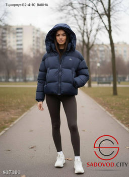 Тёплый женский пуховик с объёмным капюшоном - Bruno фото 5