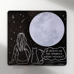 Магнит на холодильник с блоком для записей «И почему ей так нравятся капли молока?», 13.8×13.1 см