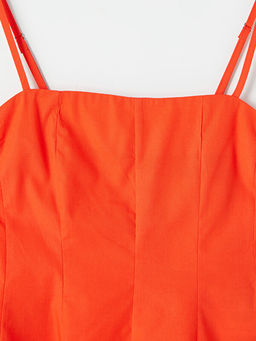 Kare Yaka ?p Ask?l? Peplum Bluz