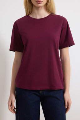 Murdum-Tas %100 Pamuk Bisiklet Yaka 2li Paket Orme T-Shirt TWOSS20TS0141