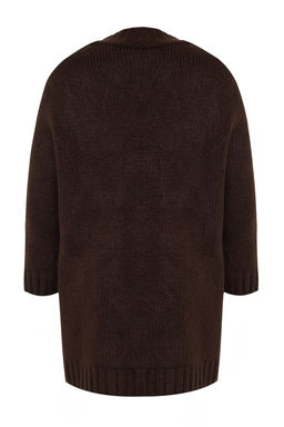 TRENDYOLMILLA Kahverengi Genis Kal?p Yumusak Dokulu Genis Kal?p Triko H?rka TWOAW25HI00275  фото 7