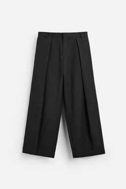 WIDE-FIT PLEATED TROUSERS - Zara фото 7