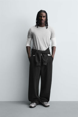 WIDE-LEG JOGGER TROUSERS - Zara фото 16