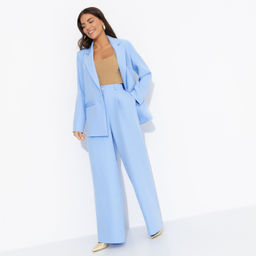 Брючный костюм‑двойка Чистота линий (2 в 1 голубой)