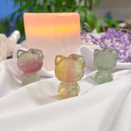 Фигурка резная "Hello Kitty" из Флюорита