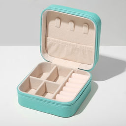 Шкатулка, 10.5×10.5×5 см, голубая