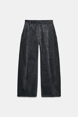 ZW COLLECTION CORDUROY TROUSERS WITH DARTS - Zara фото 9