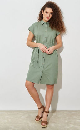 Платье F212-0322-1 khaki - Fine joyce фото 6