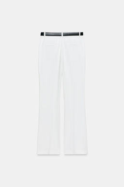 PANTAL?N RECTO CINTUR?N / Crudo - Zara фото 9