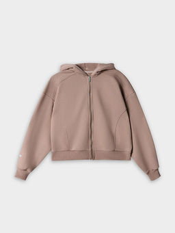 Толстовка женская бежевая на молнии - Mark formelle фото 5