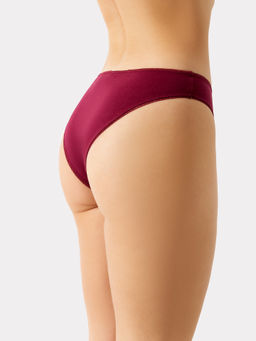 Цена за 2 штуки! Трусы женские бразилиана в бруснично-красном цвете брусника 412541