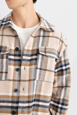 Рубашка Relax Fit в клетку с длинным рукавом Lumberjack - Defacto фото 5