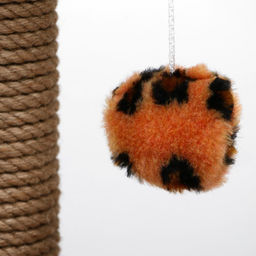 Когтеточка малая Арена с игрушкой, 40 х 40х 55 см, джут, леопард - Пижон фото 13