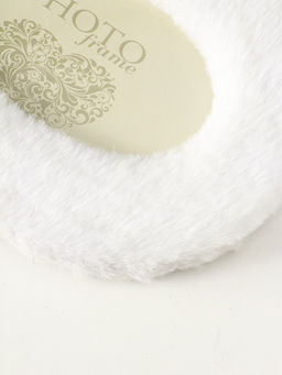 Фоторамка МДФ, иск. мех 11х17,8 см "Белая зайка" 24,5х2х25 см