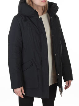 A-826 BLACK Куртка зимняя женская (верблюжья шерсть, 120 гр. холлофайбер)