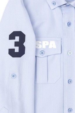 Синяя рубашка с длинным рукавом для мальчика - U.s. polo assn фото 4