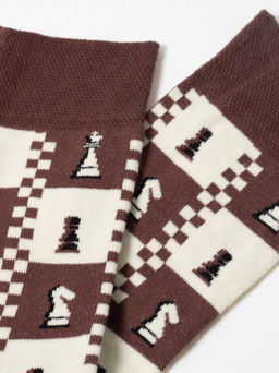 Цена за 2 пары БРЕСТСКИЕ НОСКИ 4200К CHESS (средней длины) КОРИЧНЕВЫЙ