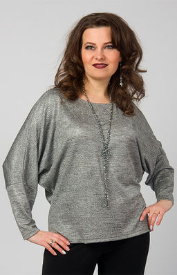 4733/1 Великолепная блуза свободного покроя из мягкого трикотажного полотна