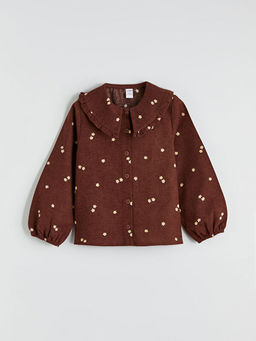 Bebe Yaka ?i?ekli K?z ?ocuk G?mlek