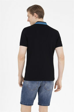 Мужская черная футболка с воротником-поло - U.s. polo assn фото 12