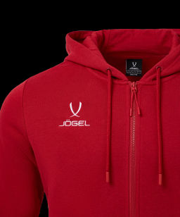 Худи JOGEL ESSENTIAL Fleece Zip Hoodie, темно-красный  фото 4