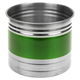 Банка для сыпучих продуктов из нержавеющей стали 1,1л, д12,5см, h10,5см, крышка пластмассовая с пароотводом, цветной корпус, зеленый, в коробке (Китай) - Домашняя мода фото 2