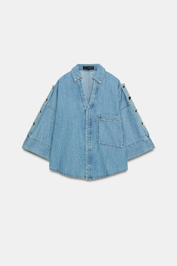 CAMISA Z1975 DENIM MANGA ANCHA / ?ndigo - Zara фото 3